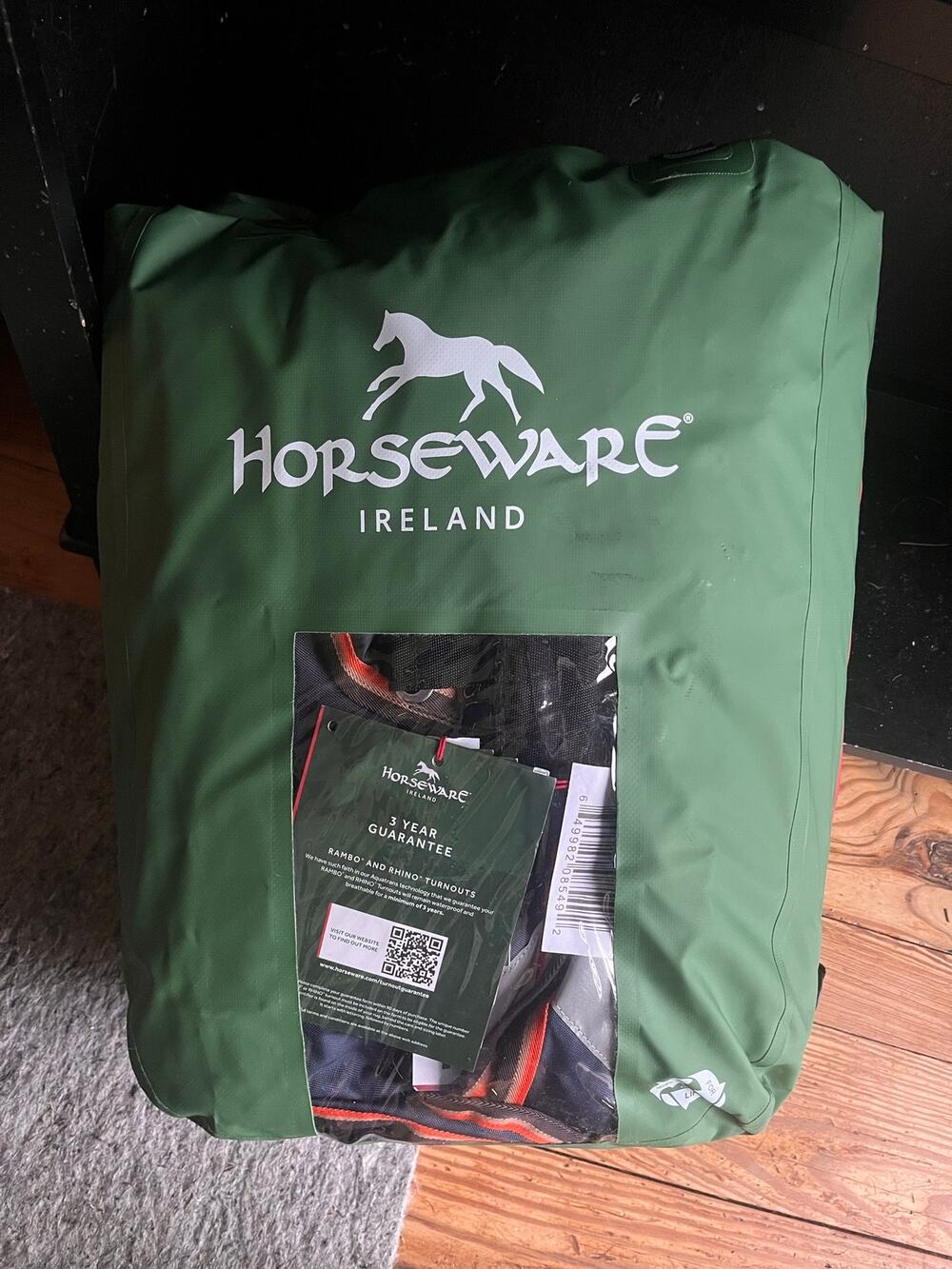 Horseware Ireland Rambo Tech Duo Bundle Denim Orange Horse 50g Turnout Rug 81